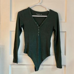 Super soft dark green bodysuit